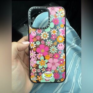 iPhone 16 pro max - Casetify Floral Smiley Phone Case - Pink, Orange, Green